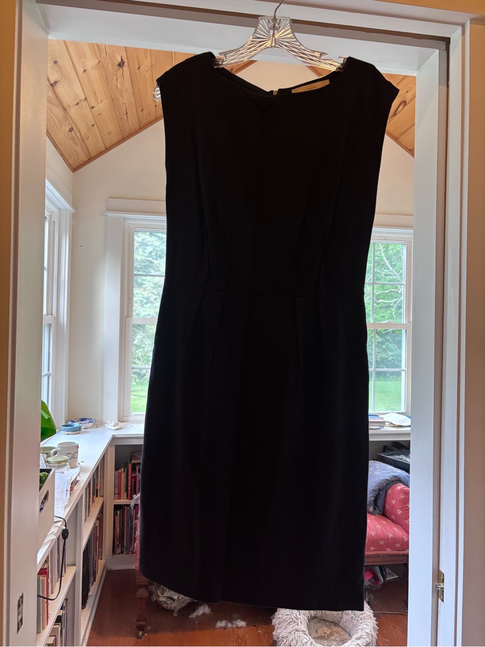 LOFT Black Midi Sheath Dress